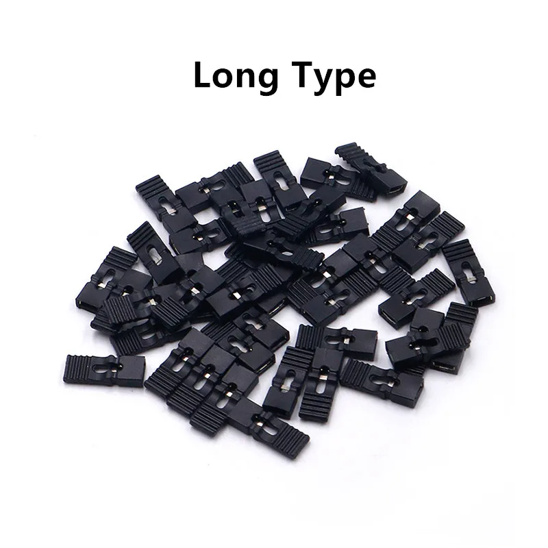 50pcs Jumper Cap 2.54mm Pitch Pin Header Connector Short / Long Type Jumper Plug Cover DIY Repair Parts 6 Color Black White Red