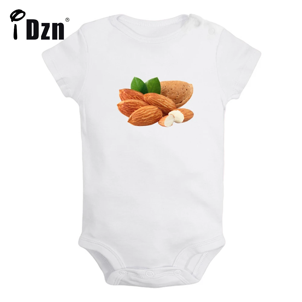 

iDzn Summer Cute Baby Bodysuit Newborn Nuts Printed Clothing Almond Baby Boys Rompers Cotton Baby Girls Short Sleeves Jumpsuit