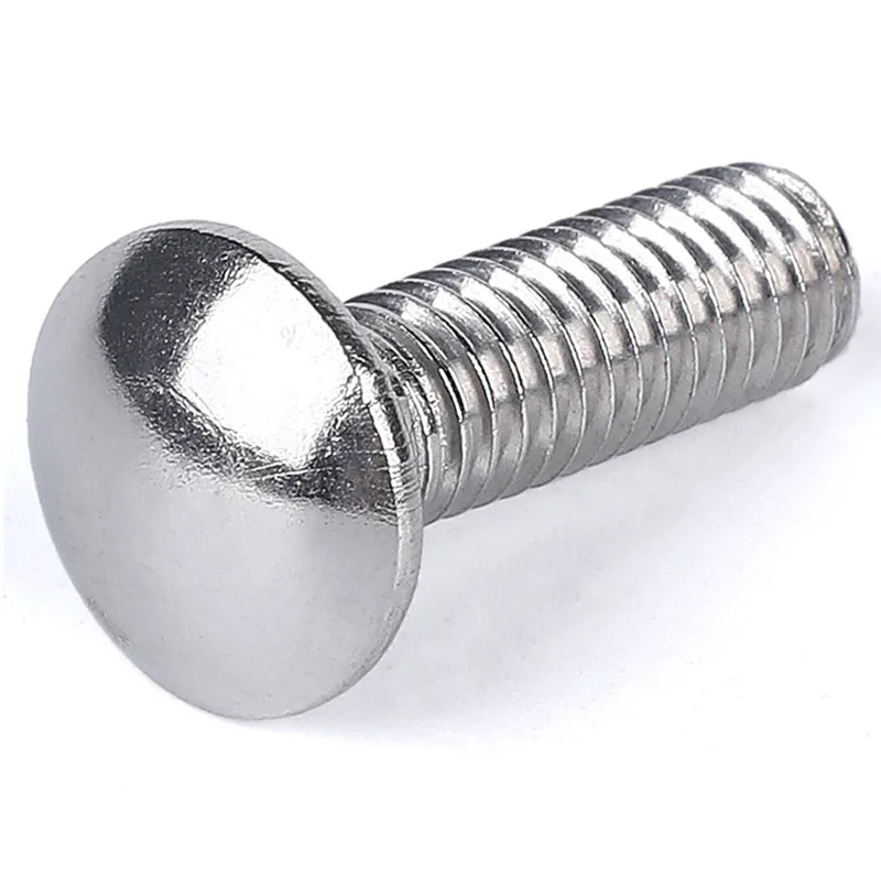 304 Stainless Steel  Cap Head Screw Bolt with Square neck Dome Head Screws Fastener for Storage Rack M4 M5 M6 M8 M10 M12