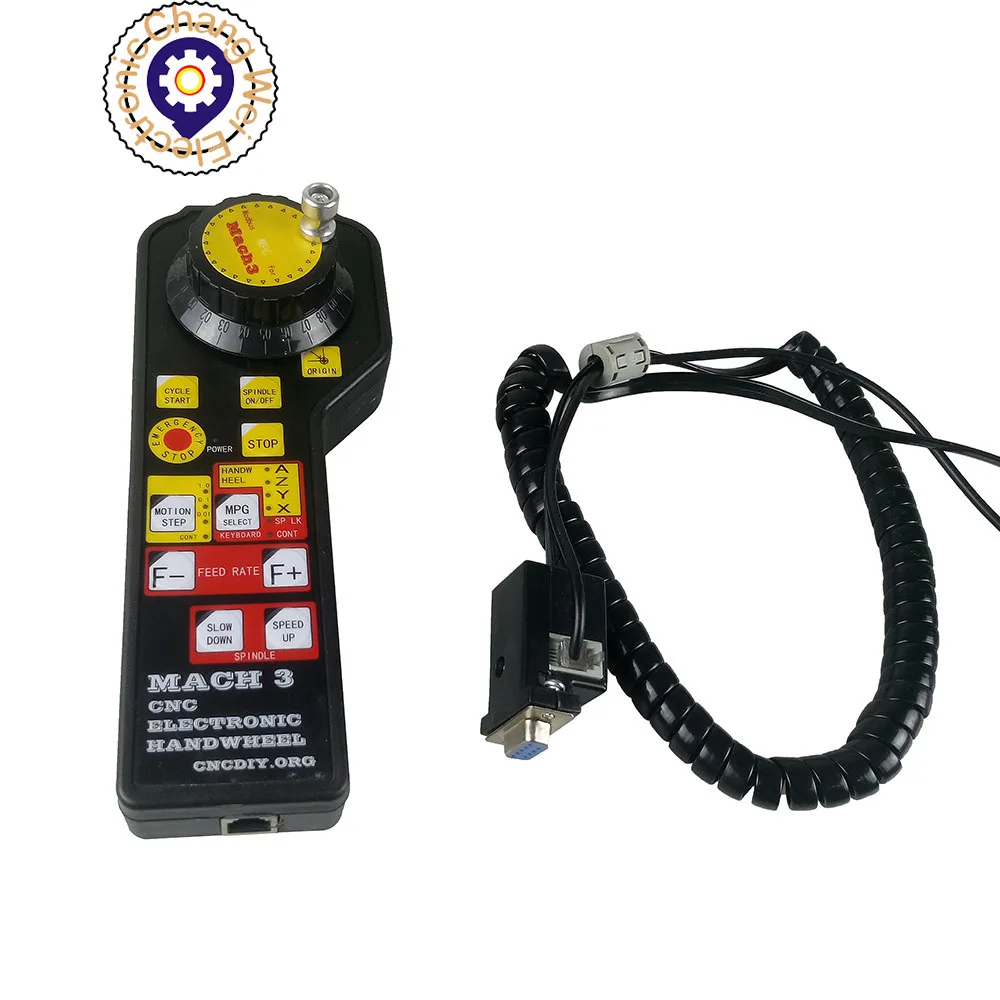 CNC MACH3 MPG MPG3 Pendant Electronic Handwheel  With Emergency Stop MODBUS Protocol For CNC Engraving machine