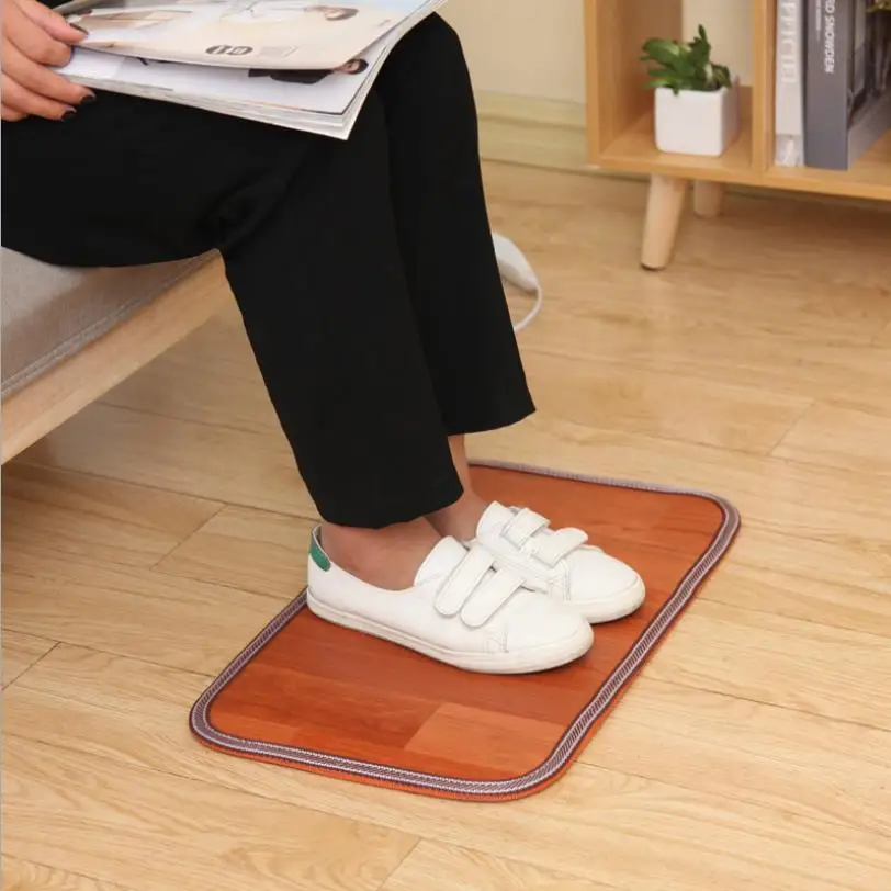 

Multiple sizes Electric Heating Pad 220V Thermal Foot Feet Warmer Heated Floor Carpet Mat Pad Home Office Warm Feet