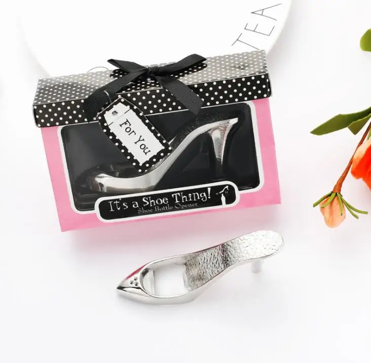 80pcs Free shipping High-heeled Cinderella shoe bottle opener wedding bridal shower favor party gifts SN1027