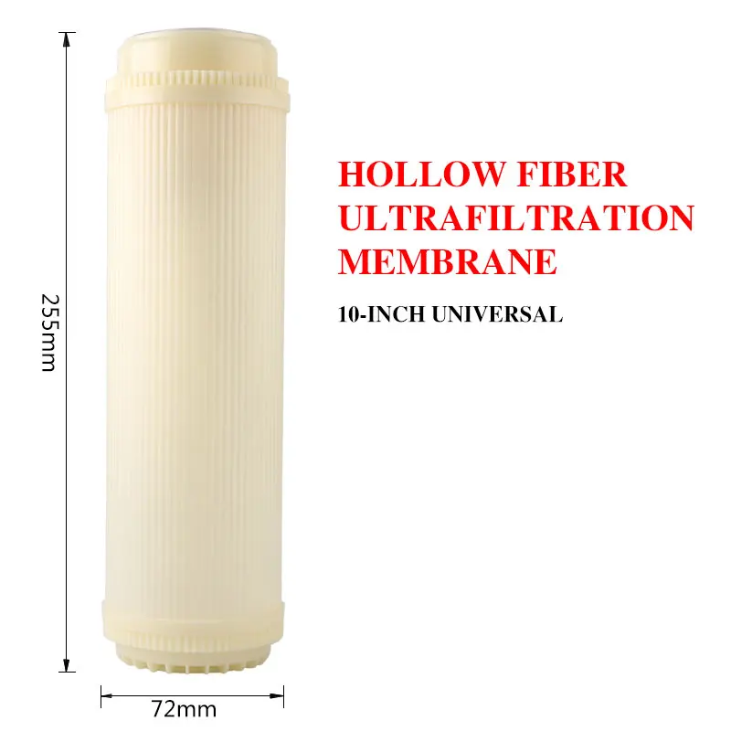 10 Inch Hollow Fiber Ultrafiltration Membrane Core Water Purifier Flat Pressure 0.01 Micron Membrane Universal UF filter Element