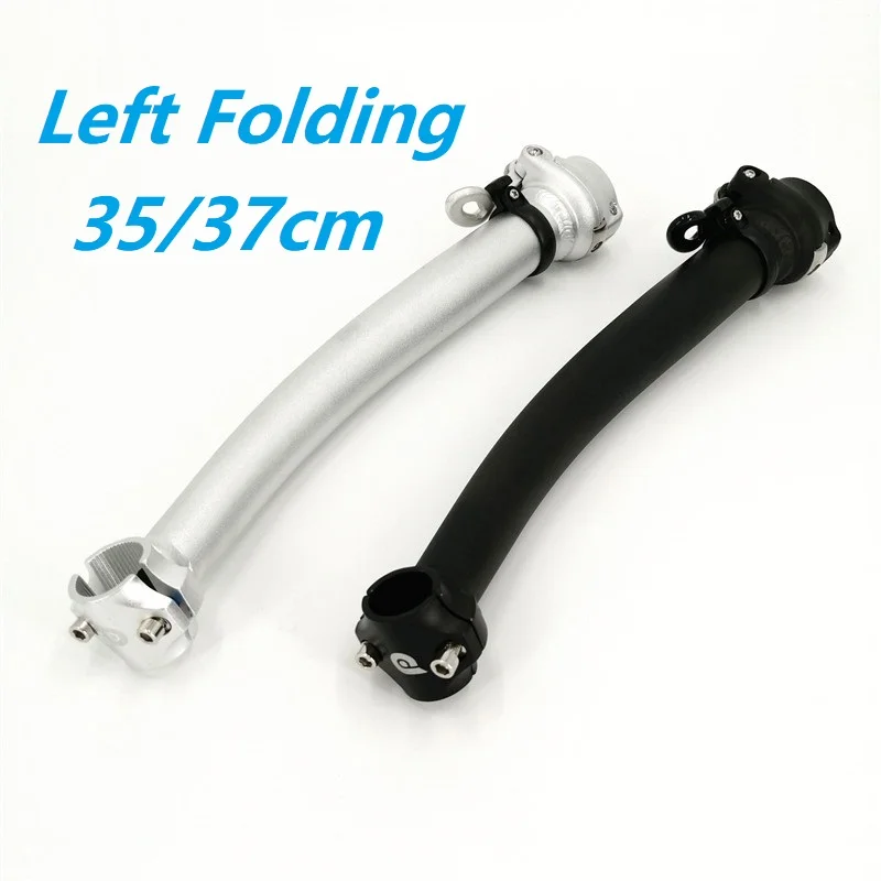 Folding Bike Stem 412 37cm 35cm Goose Neck Bending Curved Stem 25.4mm Handlebar 28.6mm Fork Folding Bicycle Stems Parts