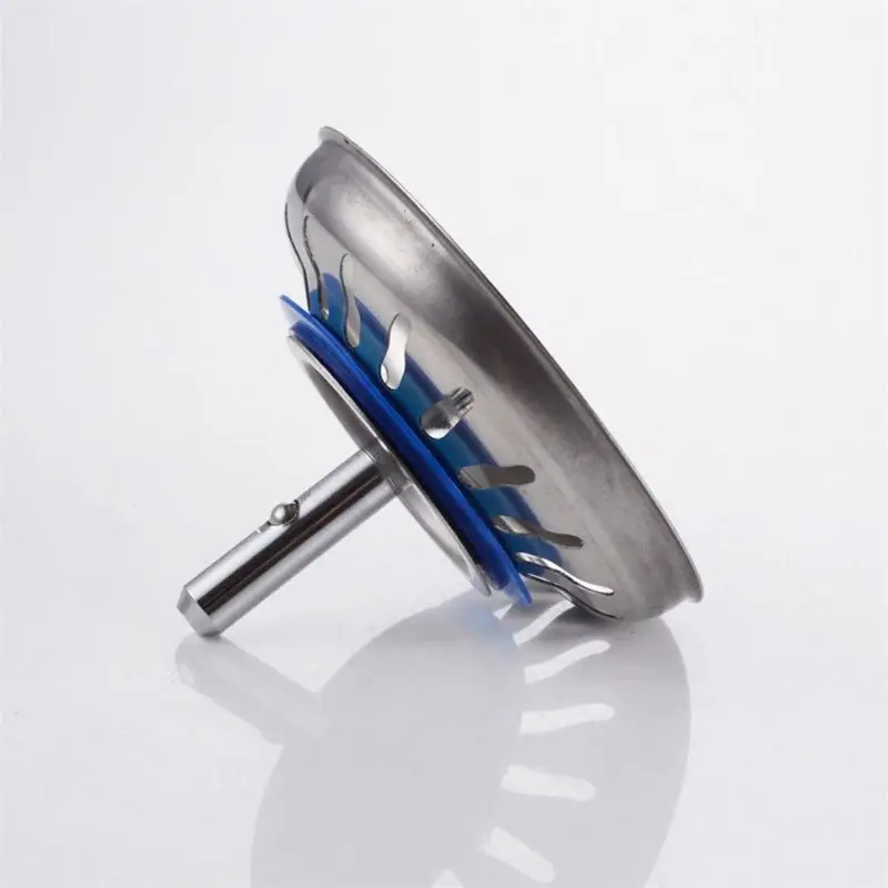 80Mm Rvs Spoelbak Filter Keuken Drains Riool Afval Plug Badkamer Haar Catcher Colanders Zeef Wastafel Accessoires