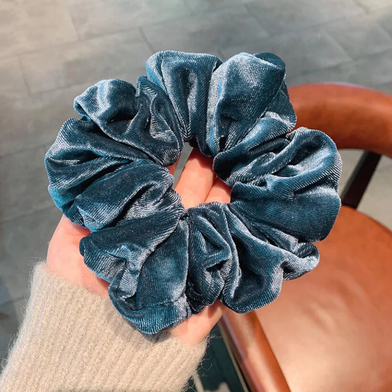 New Arrival Women\'s Winter Velvet Hair Scrunchies Hair Tie Hair Accessories Lady\'s Ponytail Holder Hair Rubber Bands Accessories