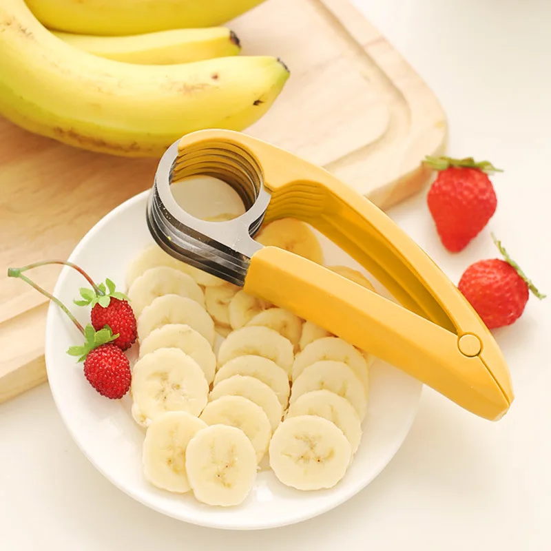 

Kitchen accessories banana slicer fruit vegetable sausage slicer vegetable salad peeler cooking tool for kitchen