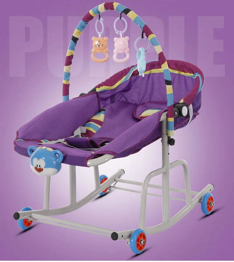 Bebê cadeira de balanço com música, Rocking Horse, cadeira de balanço, assento infantil, berço, reclinável Bouncer, brinquedo infantil