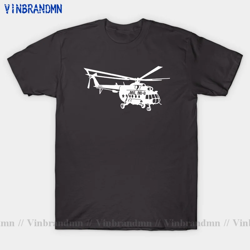 Mil Mi-8 Helicopter T-shirt Russian Soviet Airwolf Armed Forces Gunship summer T shirts for men women Stylish Fashion camisetas