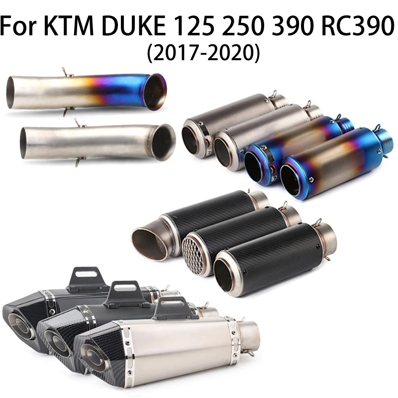 

Modified Motorcycle Full System Exhaust Muffler Pipe Mid Connect Link Tube With DB Killer Escape For KTM For DUKE 125 250 390