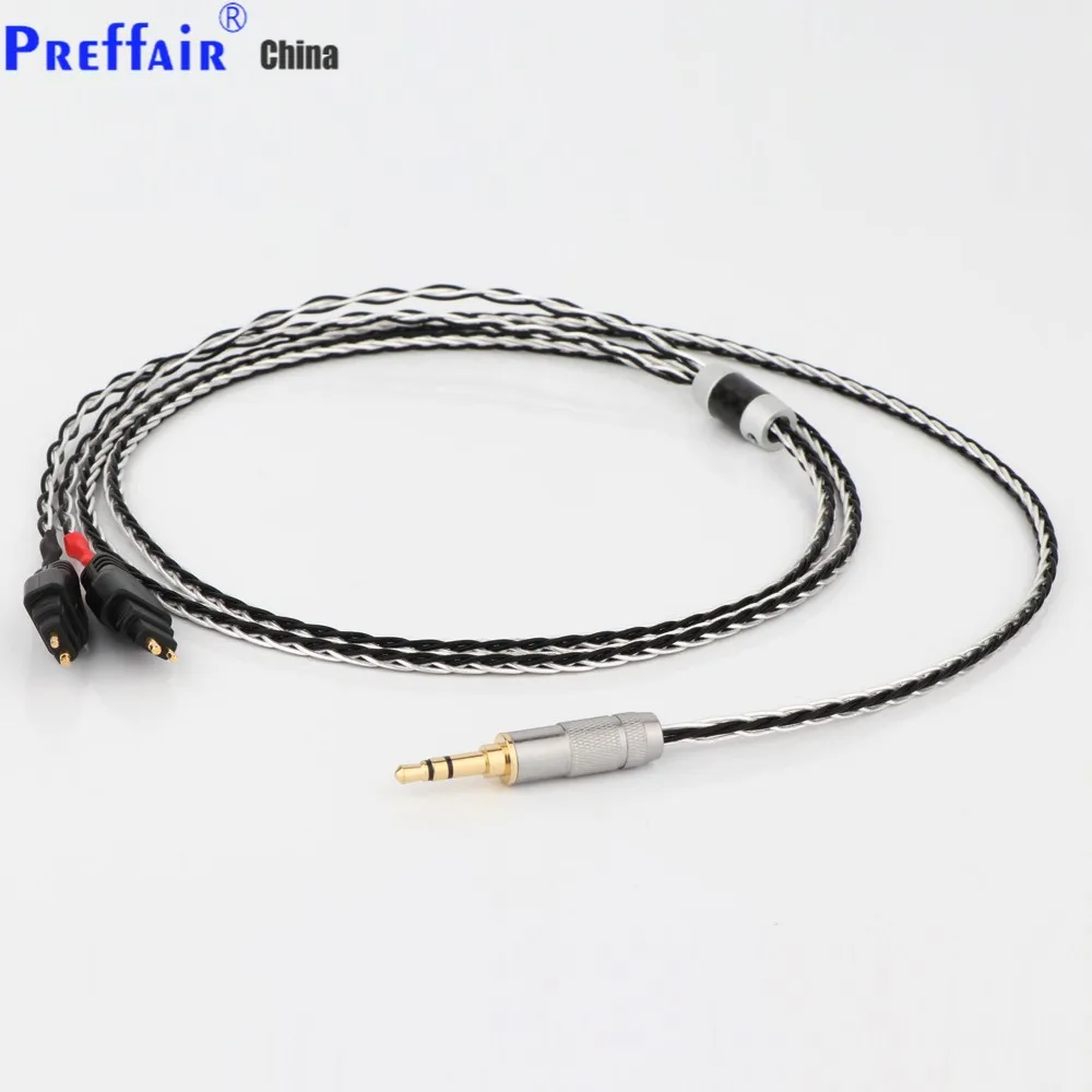 3.5mm 2.5mm XLR 4.4mm 8 Core Silver Plated OCC Earphone Cable For Sennheiser HD580 HD600 HD650 HDxxx HD660S HD58x HD6xx