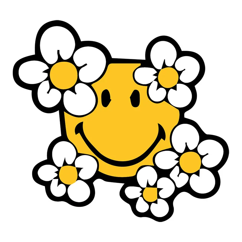 Three Ratels QCF55 Lovely little Daisy smiling face Cartoon wall sticker gift decals