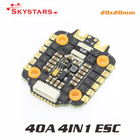 Skystars 20*20mm KM40 mini 40A 3-6S Lipo 4 IN 1 ESC 32 Bit BLHELI-32 Supports DShot DShot600/1200 for FPV RC racing drone