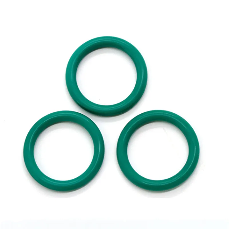 Anillo de goma de flúor FKM verde OD4-43mm, alambre de 1-2mm resistente al agua, anillo de sellado resistente a altas temperaturas, 20 Uds.
