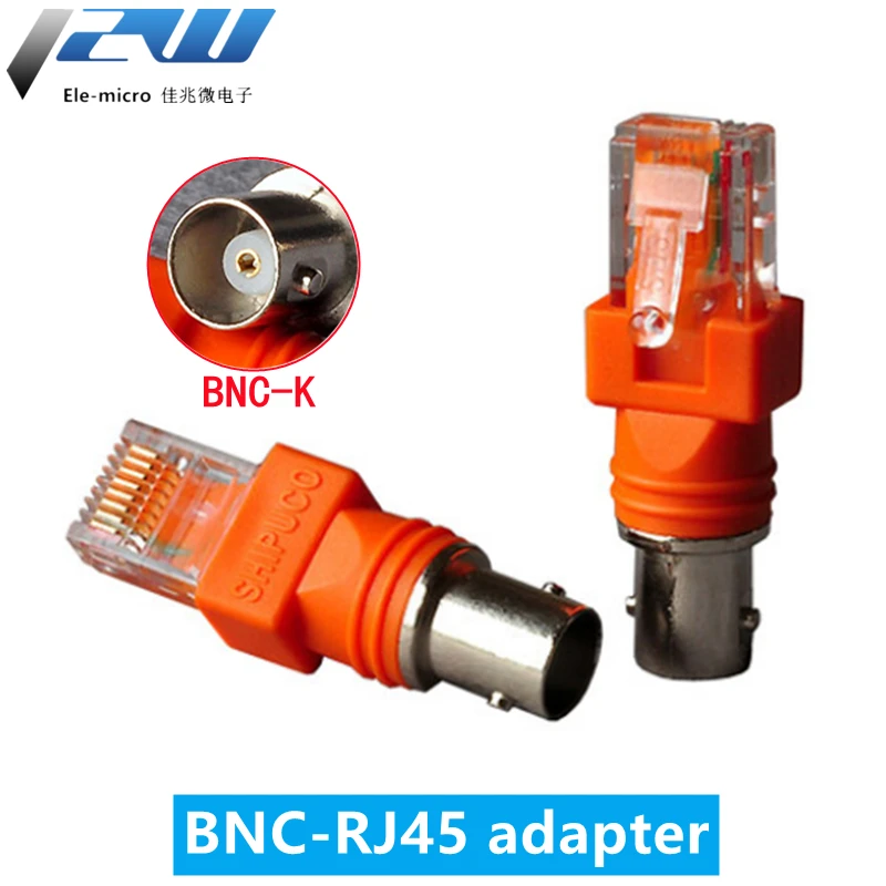 1/2Pc F-Type Connectors RF Female to RJ45 Male Coaxial Barrel Coupler Adapter Coax Adapter RJ45 To RF Connectors BNC-RJ45/F-RJ45