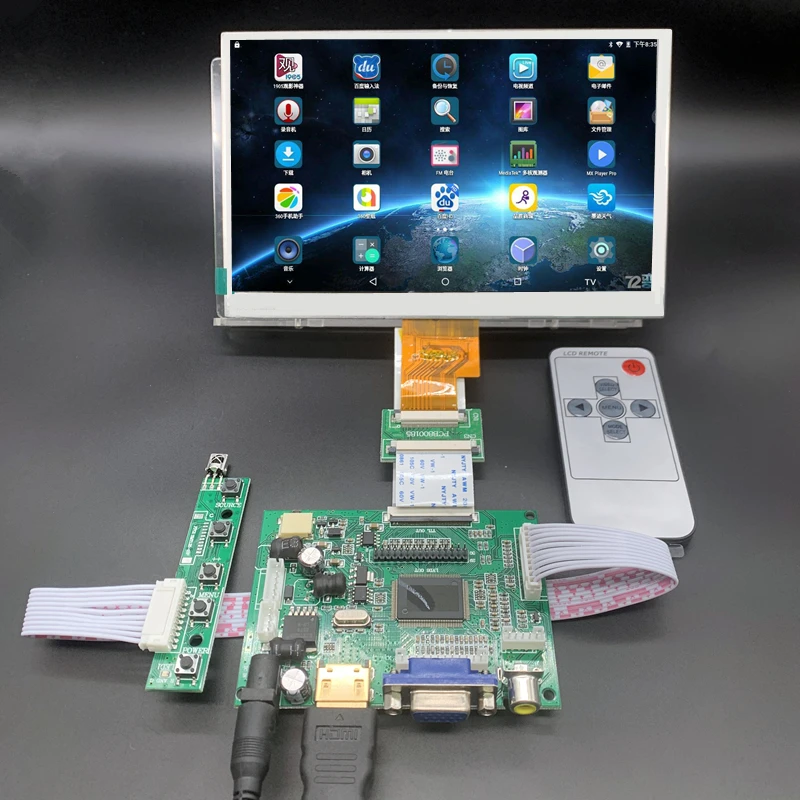7 Inch 1024*600 EJ070NA-01J HDMI-Compatible Screen LCD Display Driver Board Monitor For Raspberry Pi B+ 2 3 Banana/Orange