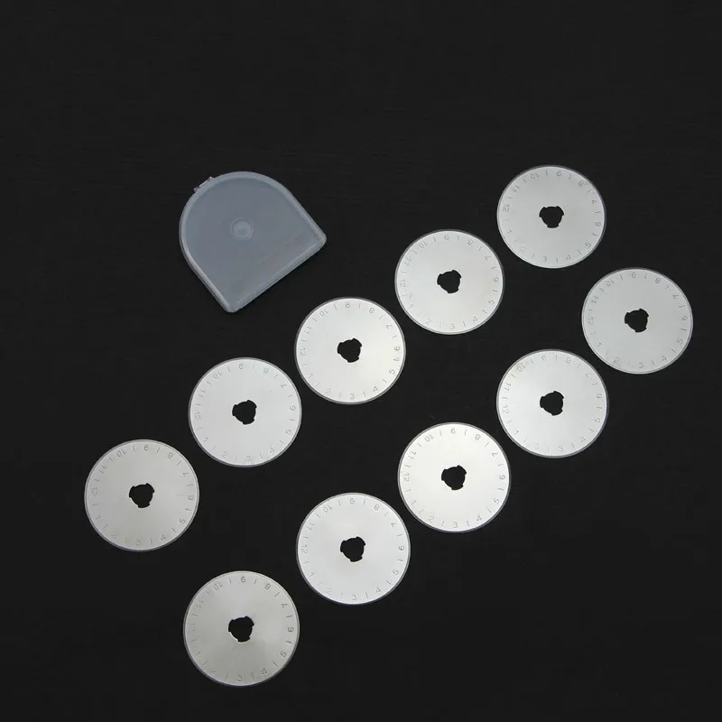 10pcs 45*0.3mm Rotary Cutter Blades Fit For Olfa Cut Cloth Fabric Paper Sewing Tools