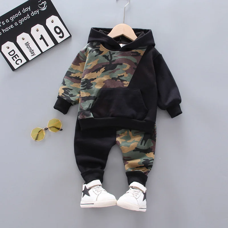 New Autumn Fashion Children Outfits Baby Girl Clothes Boys Casual Hooded T-Shirt Pants 2Pcs/Sets Toddler Costume Kids Tracksuits