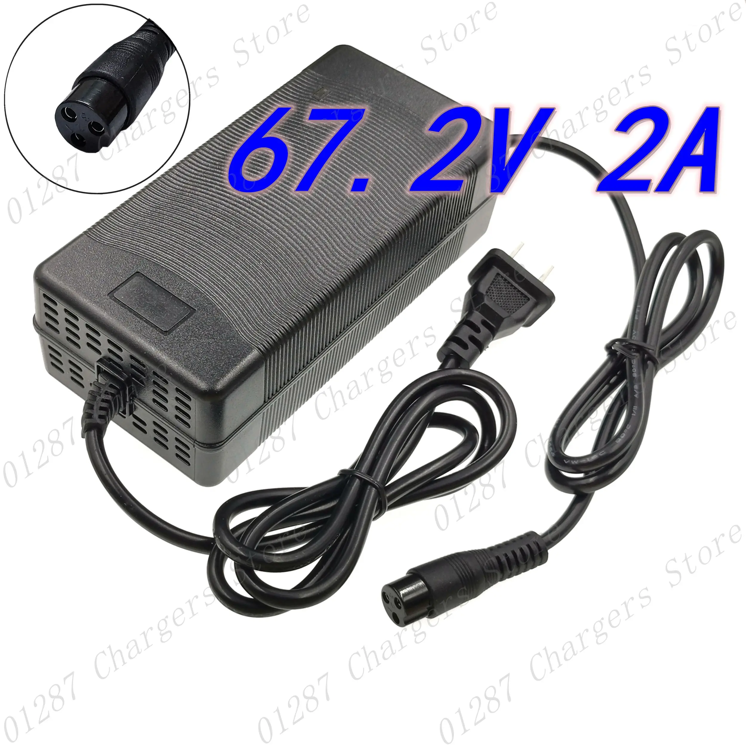 

67.2V 2A Li-ion Battery Charger for 16S 60V e-bike electric bicycle Wheelbarrow Electric self balancing unicycle scooter Charger