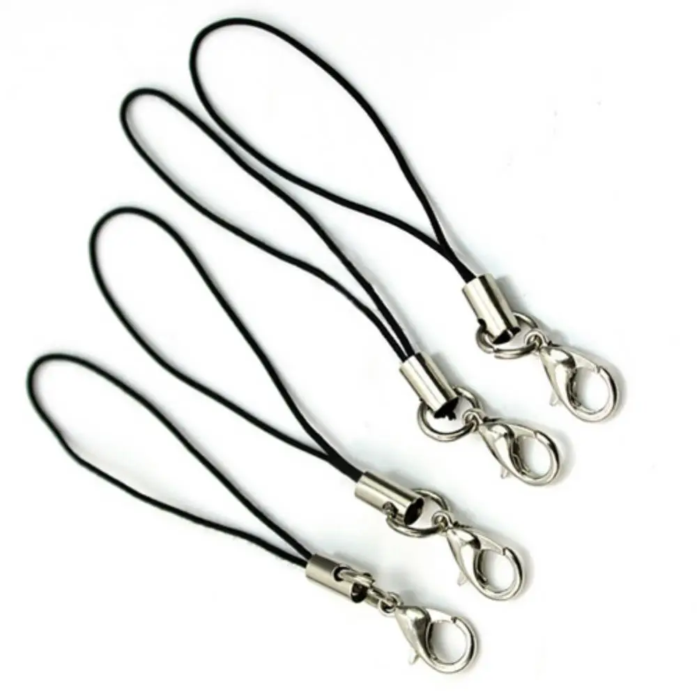 100Pcs Black MP3/MP4/MP5 Mobile Cell Phone Lanyards Cords Straps Lariat with Lobster Clasps