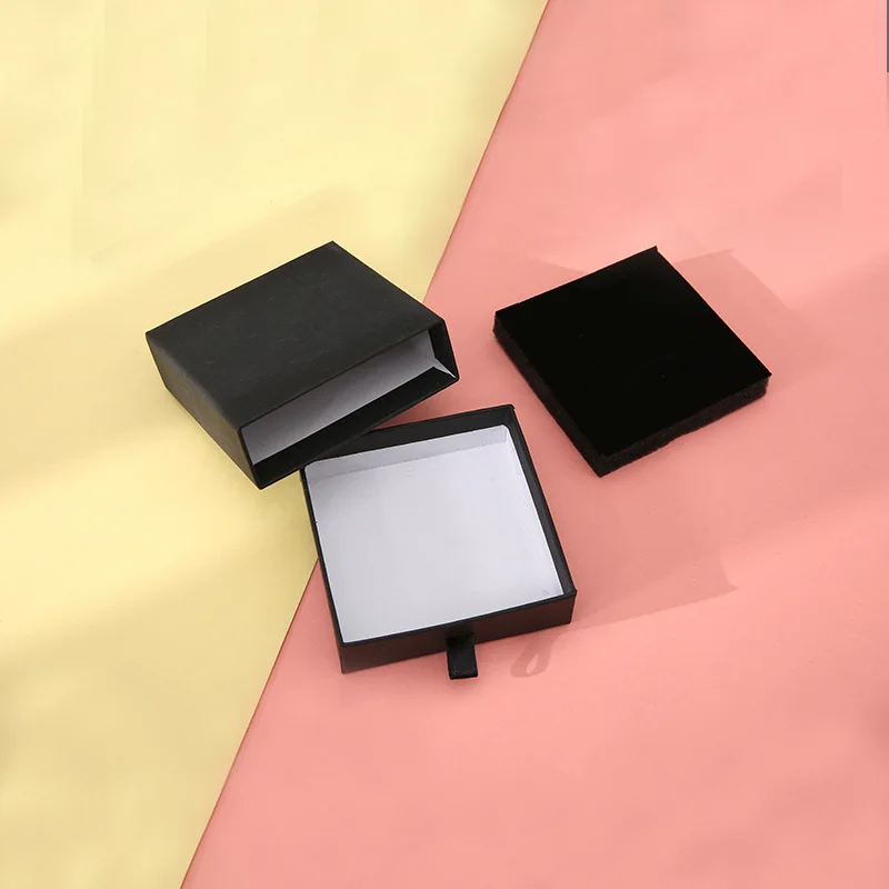 1 Stück bunte Geschenkbox für Ringe, Halsketten, Armbänder, Ohrringe, Geschenk, schicker kleiner Schmuck, Schmuck-Organizer, große Schublade, Karton – Detail 5
