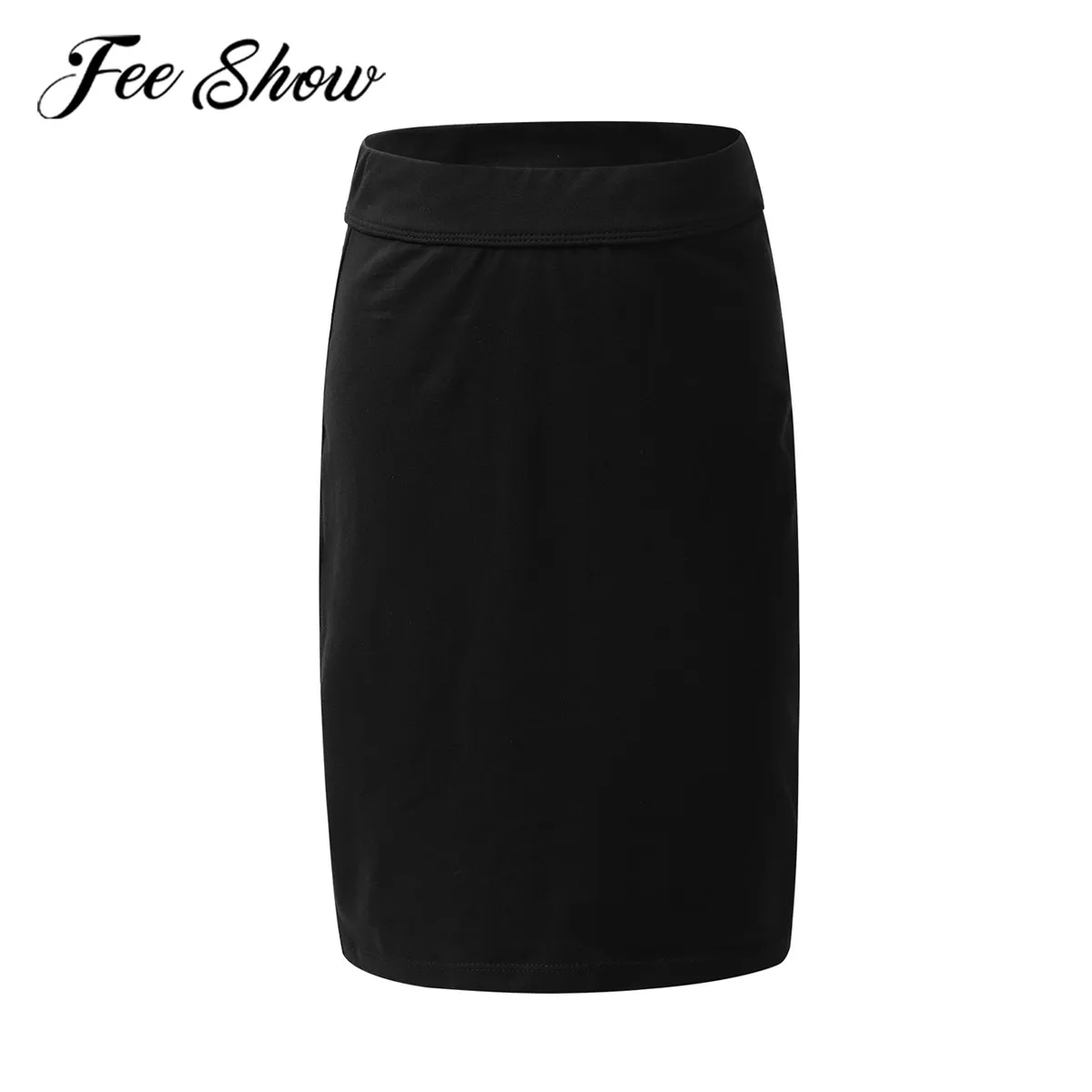 

Toddler Kids Pencil Skirt Baby Girls Lightweight Stretchy Knee Length Pull-On Pencil Skirts with Elastic Waistband Skirt Clothes