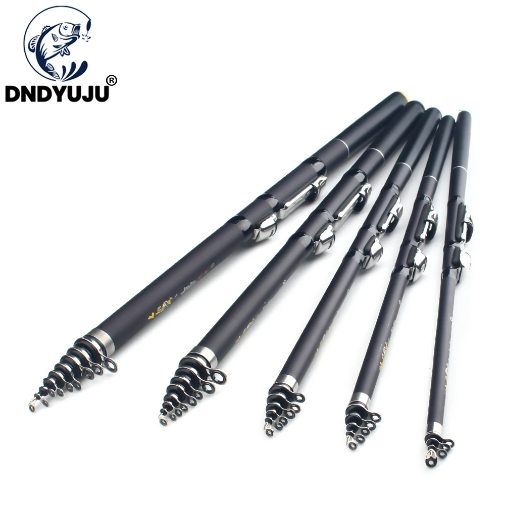 DNDYUJU Telescopic Carp Portable Rotary Fishing Rod Tough Carbon Fiber M Power Telescopic Travel Sea Boat Rock Fishing Rod