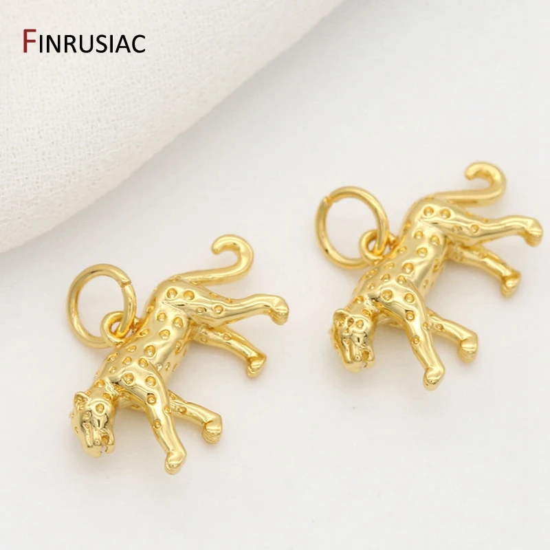 2022 New Designer Gold Plated Leopard Shape Pendants Charms Jewelry Making DIY Creative Bracelets Necklaces Pendant Accessories