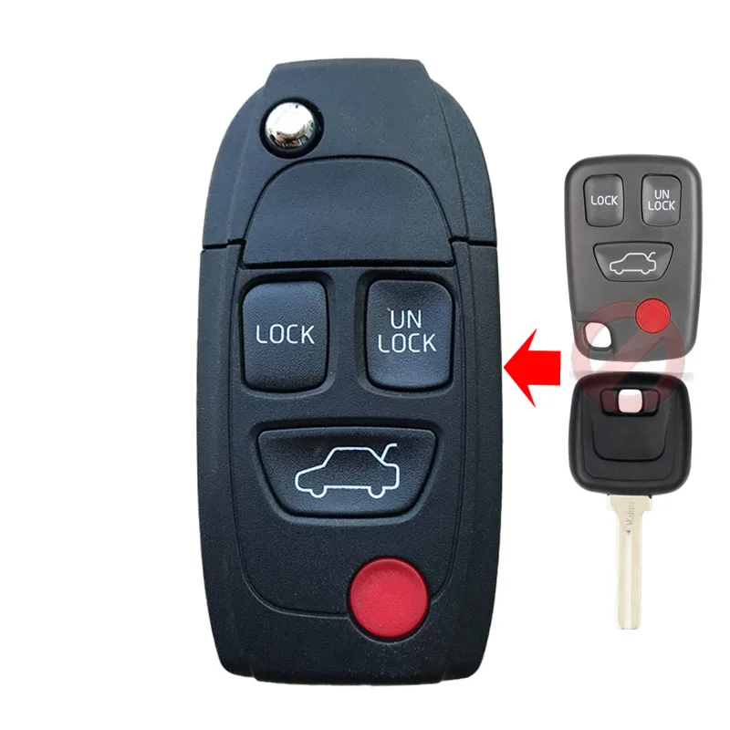 

Replacement Shell Folding Keyless Entry Remote Key Case Fob Fit For S80 S60 V70 XC70 XC90 2004-2011 Uncut NE66 Blade