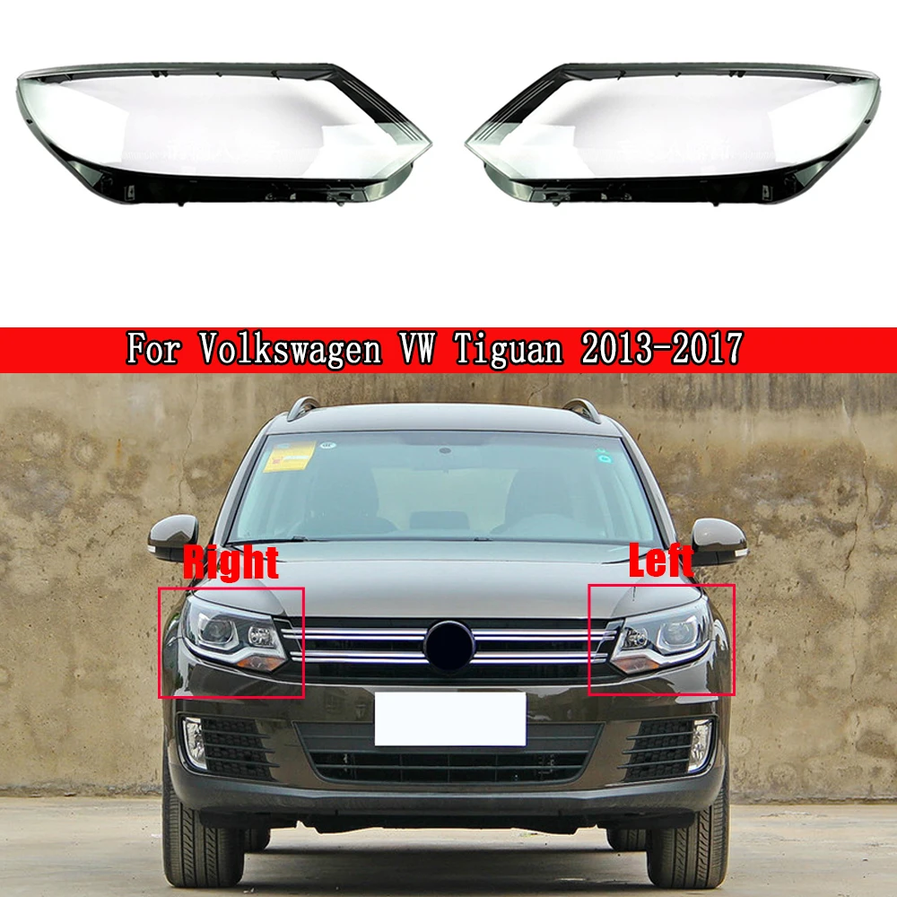 Car Headlamp Lens Glass Headlights Cover Transparent Lampshades Shell Masks For Volkswagen VW Tiguan 2013 2014 2015 2016 2017