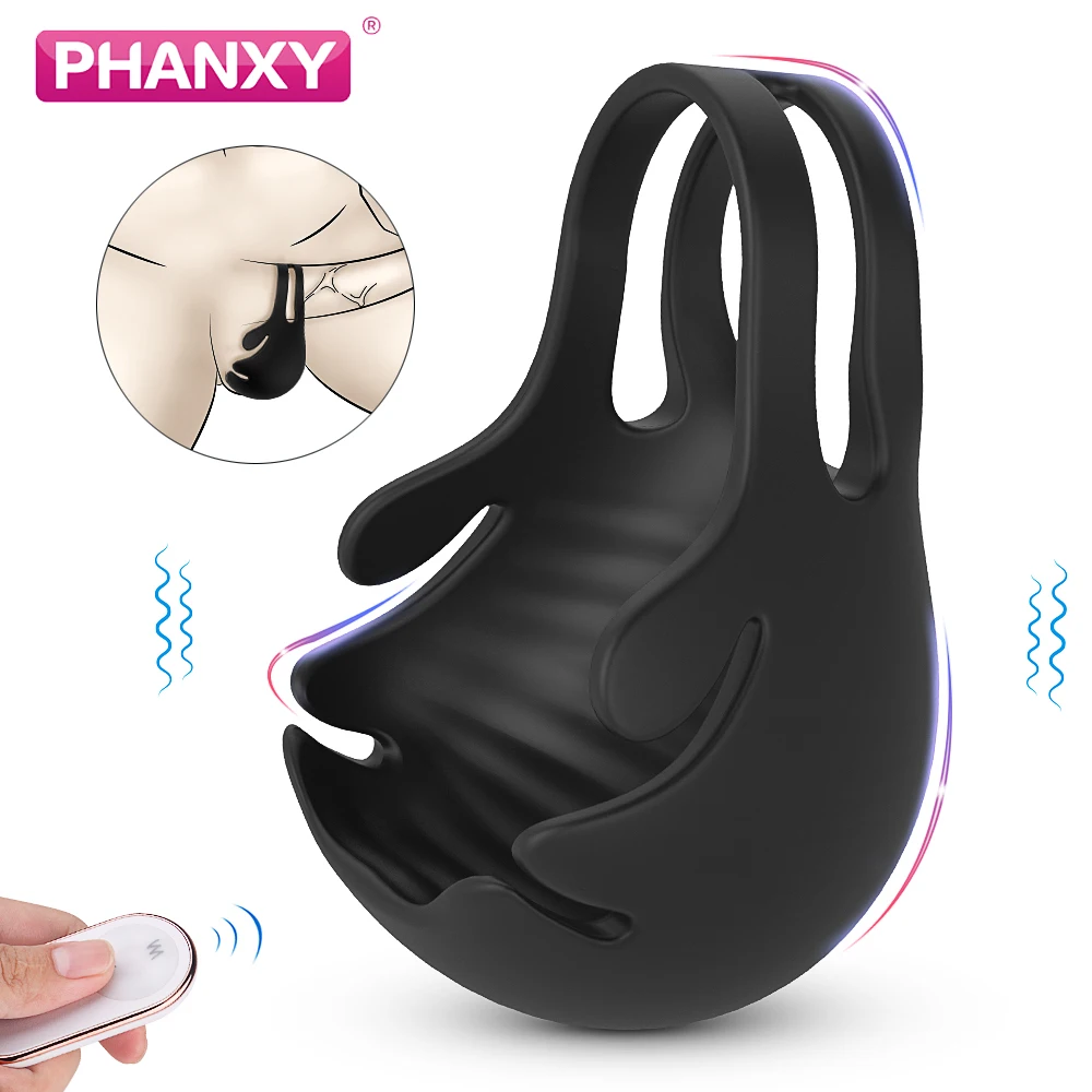 PHANXY Penis Ring Vibrators for Men Delay Ejaculation Male Masturbator Sexules Toys Penis Massager Ring Erotic Goods for Adults