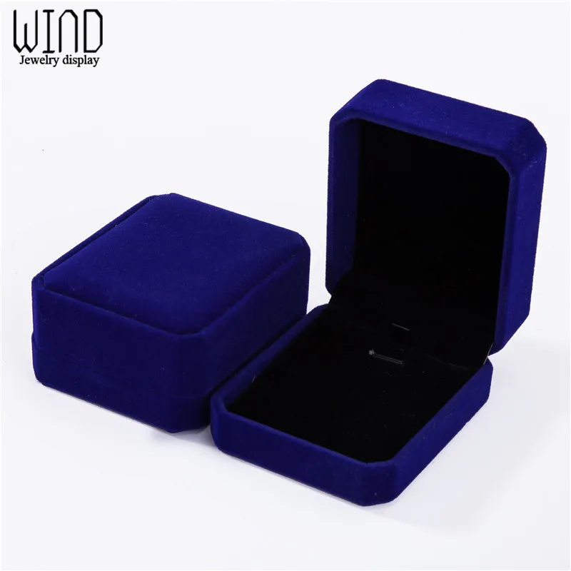 Fashion High Quality Jewelry Storage Boxes Presentation Necklace Pendant Jewelry Box Velvet Case Earrings Plastic Display Box