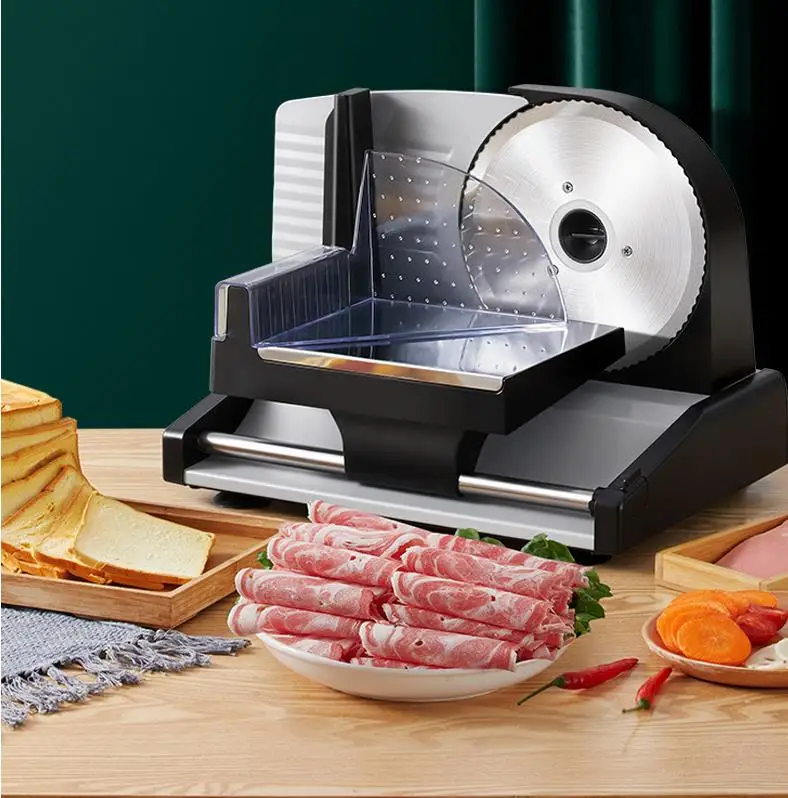 

Cutting Machine100w 220V Slicing Machine Household Electric Meat Cutting Machine Meat Slicer 0-15MM D077