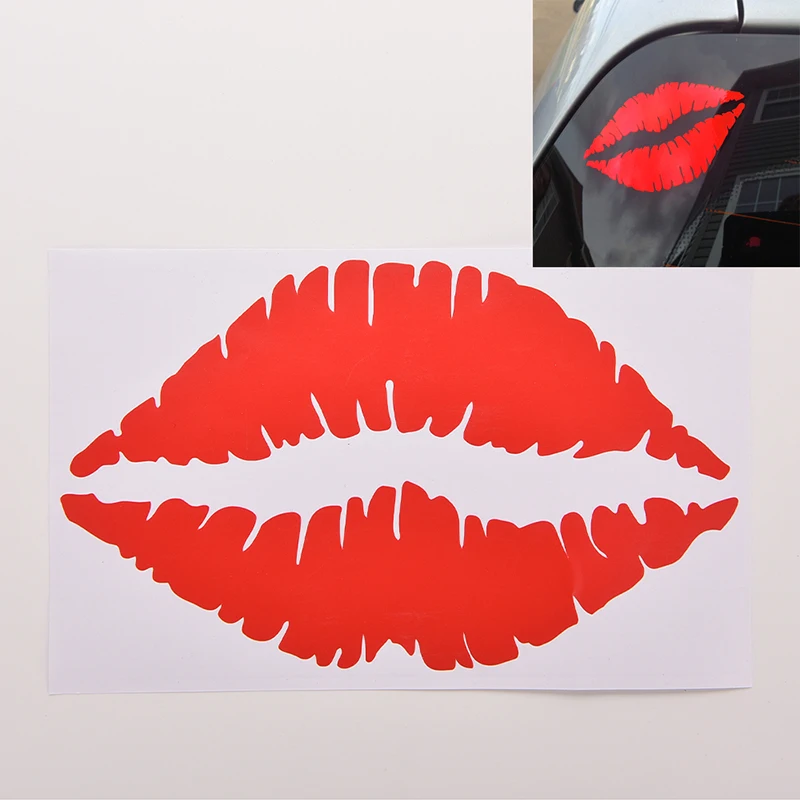 Pegatina con estampado de beso de labios divertidos, calcomanía DIY para habitación, 1 pieza