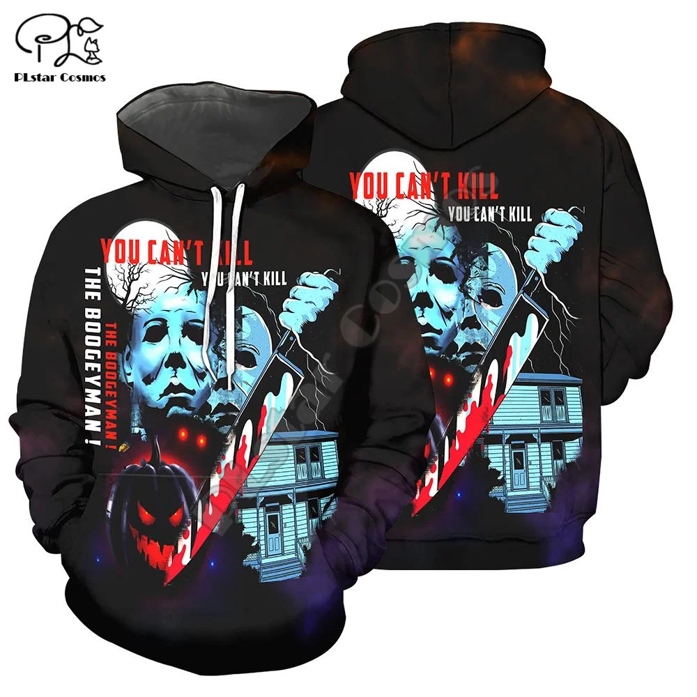 

PLstar Cosmos Newest Halloween Movie Michael Myers Horror Terror Colorful 3DPrint Men/Women Streetwear Harajuku Funny Hoodies A8