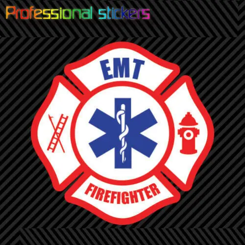 

Maltese Cross EMT Firefighter Sticker Die Cut Vinyl Medical Fire Ems Fire Rescue Stickers for Car, RV, Laptops, Motorcycles