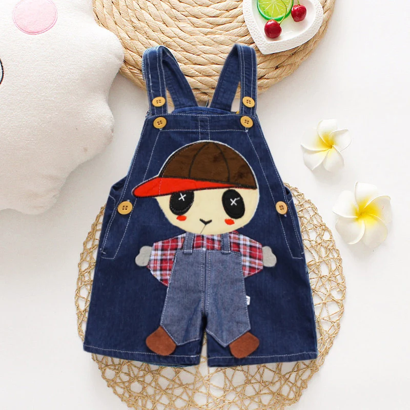 IENENS Kids Baby Jumper Boys Girls Clothes Pants Denim Shorts Jeans Overalls Toddler Infant Jumpsuits Clothing Trousers