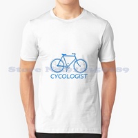 Cycologist 100% Cotton T-Shirt Psychiatry Fixie Biking Messenger Racing Tour Exercise Fitness Bicycling Triathlon I Love