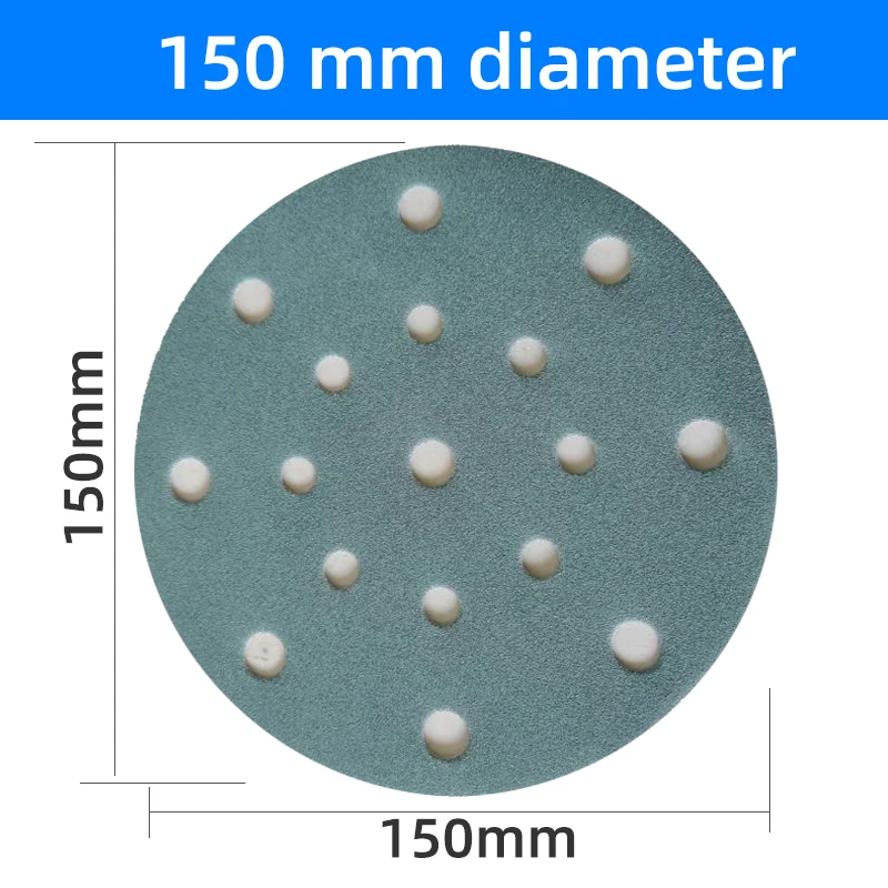 Imagem -02 - Adequado para Moedor Seco Romã Seco Lixa de Papel Polegada 17 Buraco Redondo Disco Lixar Almofada