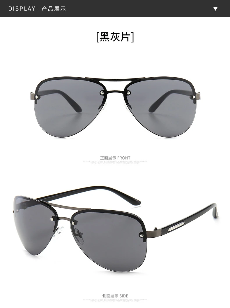 Modische Herren-Sonnenbrille im Vintage-Stil aus Metall, klassische Marken-Sonnenbrille mit beschichteten Gläsern, Fahrbrille für Männer/Frauen – Detail 2