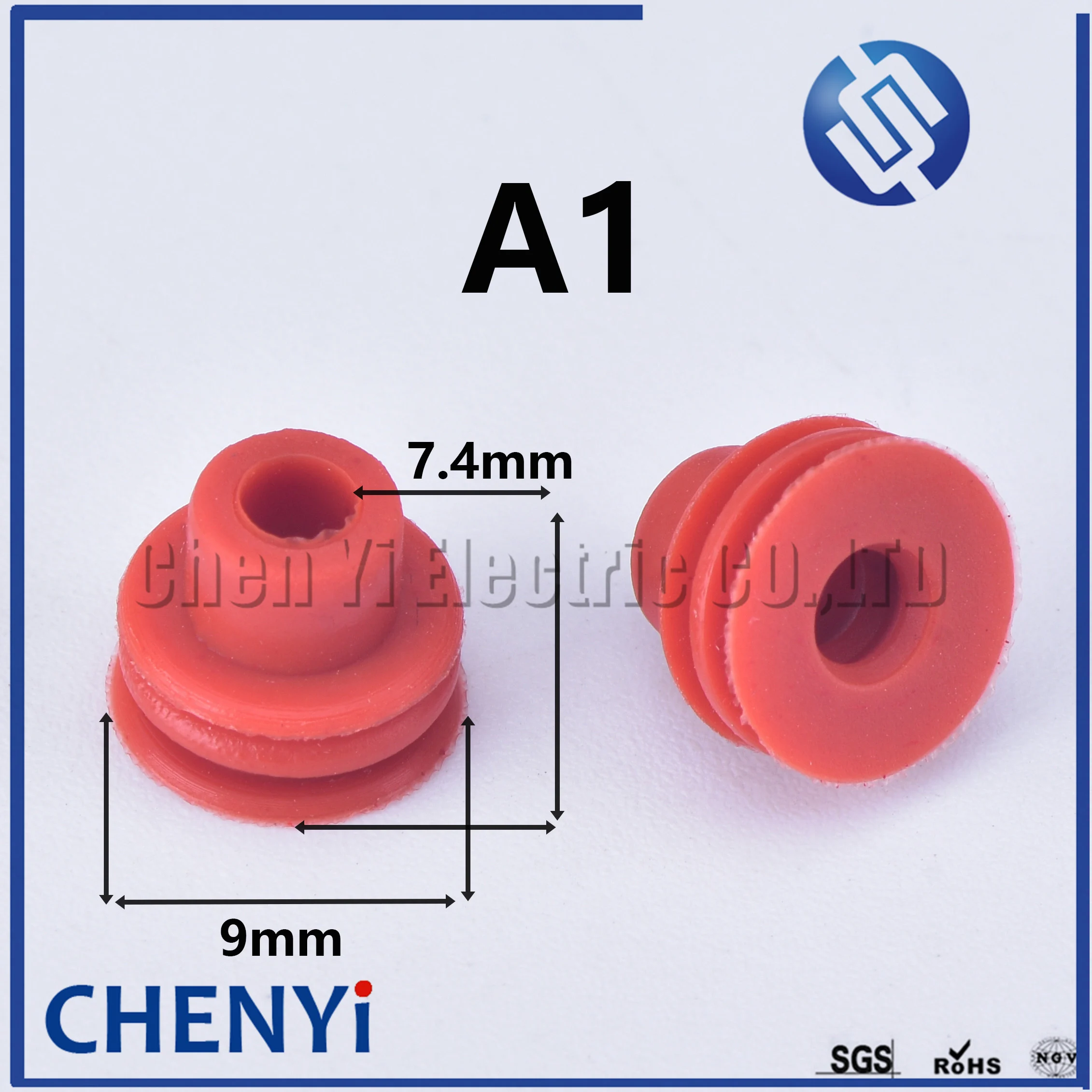 100 Pcs 0.6/1/1.5/1.8/3.5/6.3/9.5mm car wire connector waterproof ring circle rubber seal hollow plug silicone sheath cap