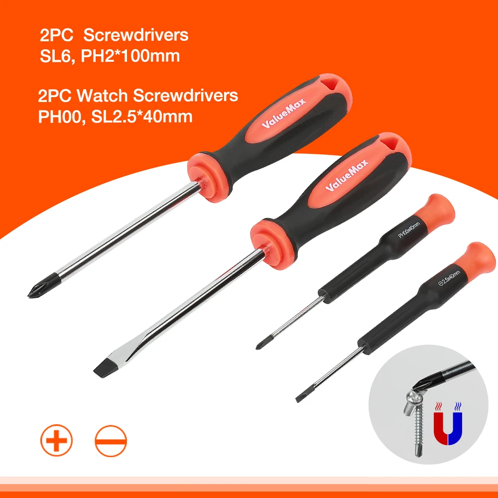 ValueMax 30PC Set di riparazione di attrezzi per la casa a mano kit di strumenti di riparazione per la casa con chiavi cacciaviti pinze coltello a martello scatola portatile