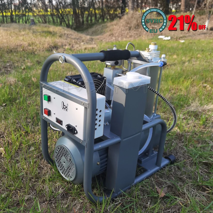 

High Pressure Air Pump Water Cooled Air Cooled Air Compressor 6th Generation Electric Air Compressor 220V 900W 1400r/min 0-40MPA