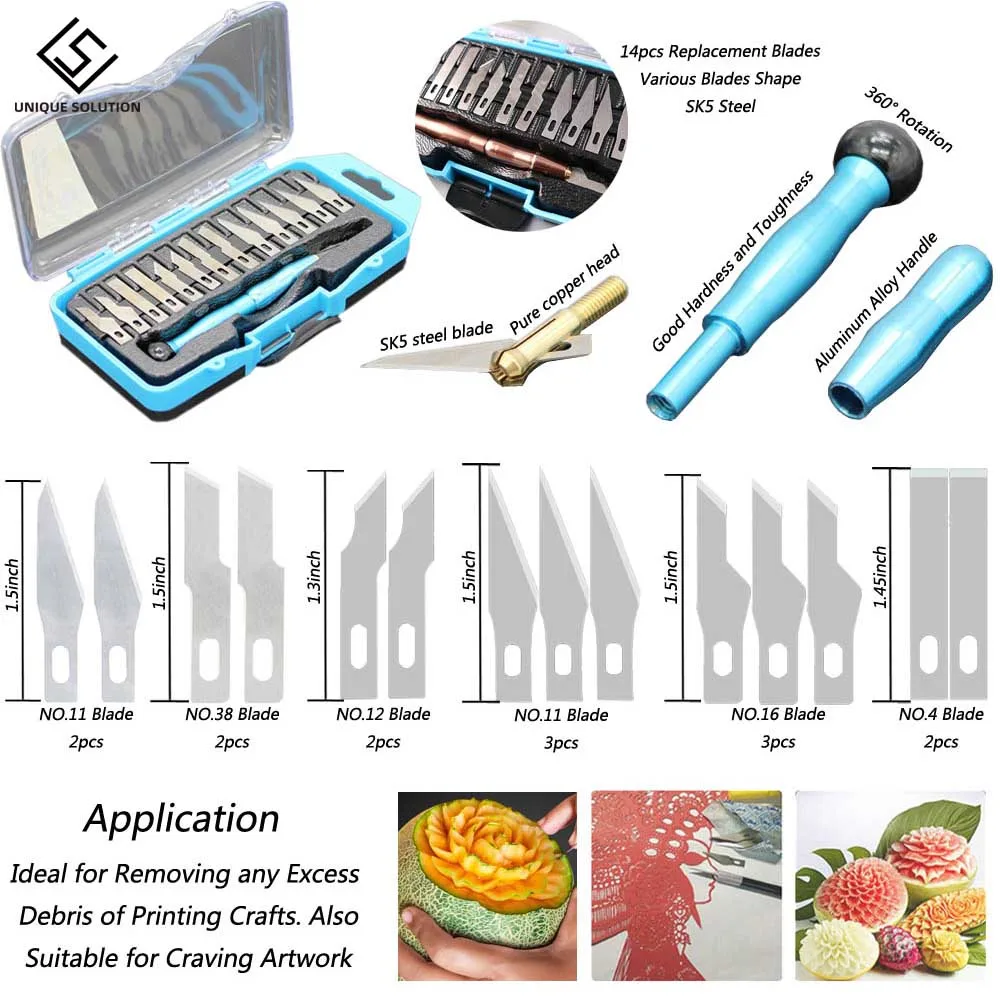 Impressora 3D Peças Kit 3D Print Removal Tools Ferramenta de acabamento completa, PLA Resina Modelo, Retoque Uso