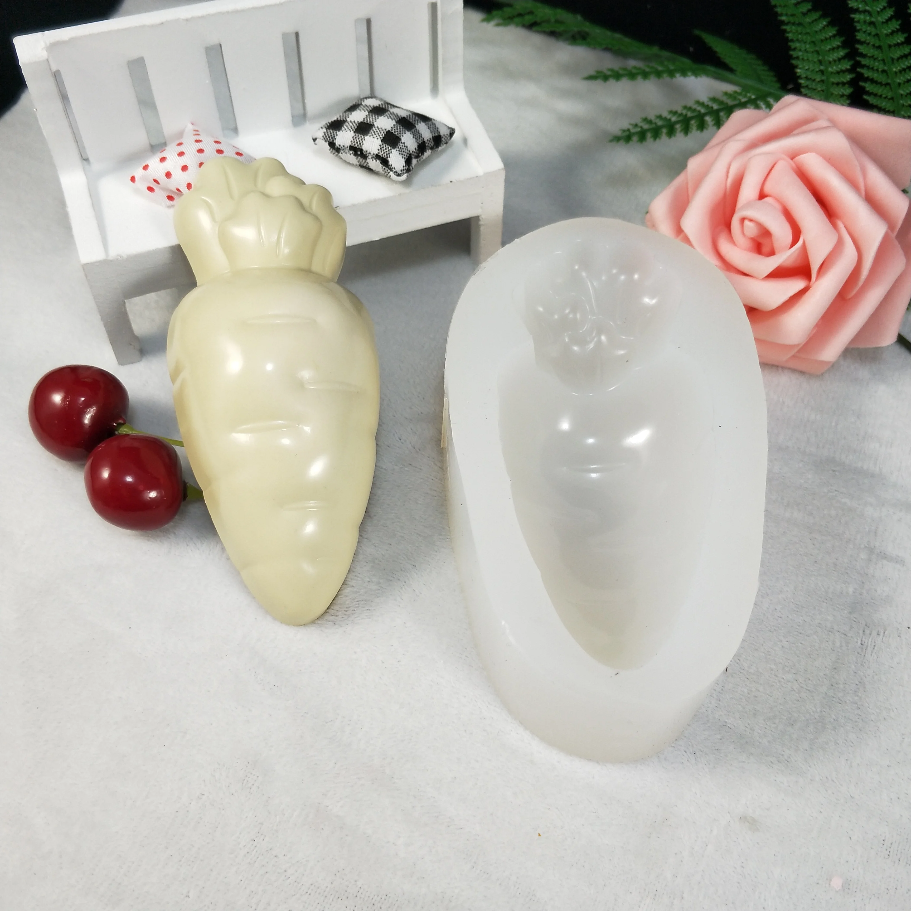 

SG0014 PRZY Vegetable Carrot Soap Mold Mold Silicone Baby Carrot Soap Molds Gypsum Chocolate Candle Molds Soap Mould Clay Resin
