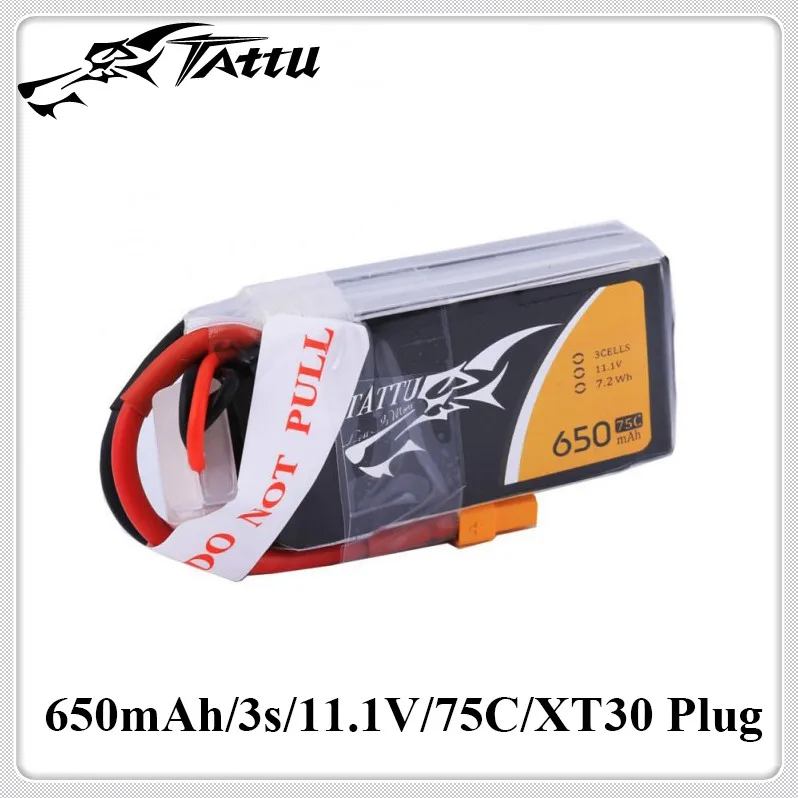 Ace Tattu Lipo Battery 11.1v 14.8v 650mAh 3s 4s 75C RC Battery with XT30 Plug Batteries for 150 Size FPV Drone Frame