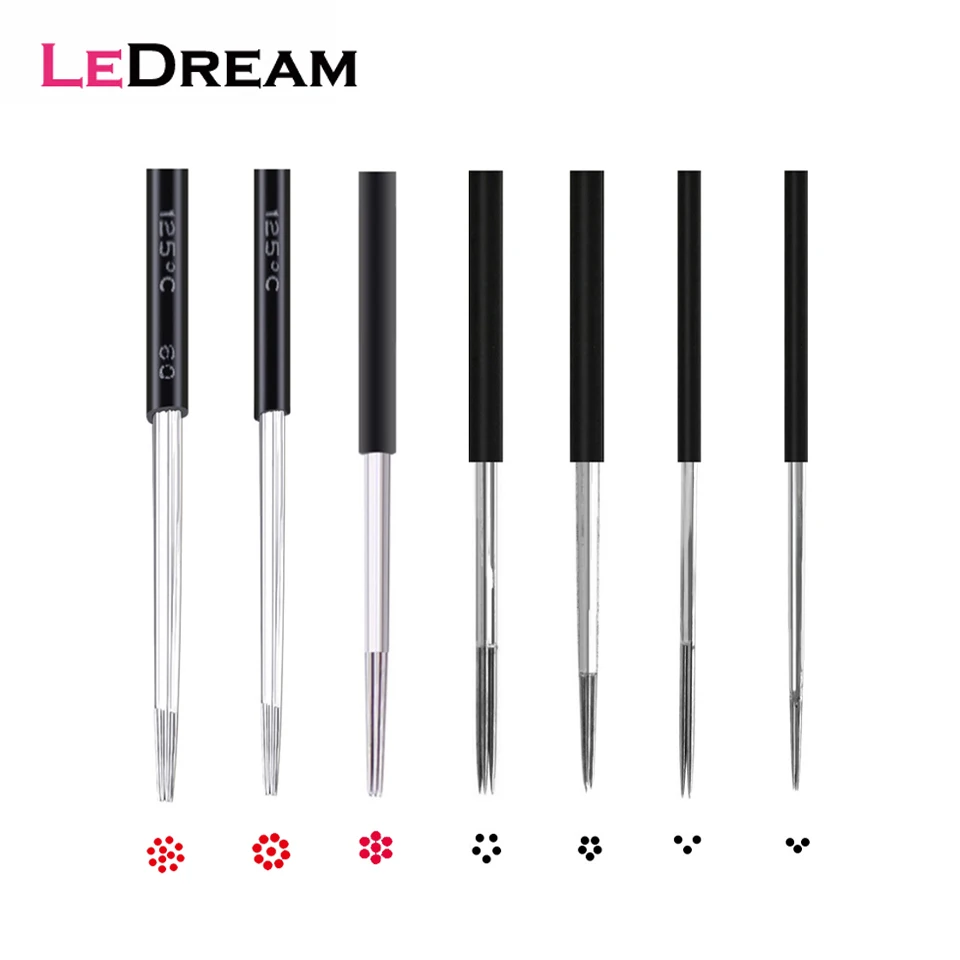 

50PCS Microblading Needles Cartridges For 3D Permanent Makeup Fog Eyebrow 3P 5P 7P 9P 11P Tattoo Needles Microneedling Blades