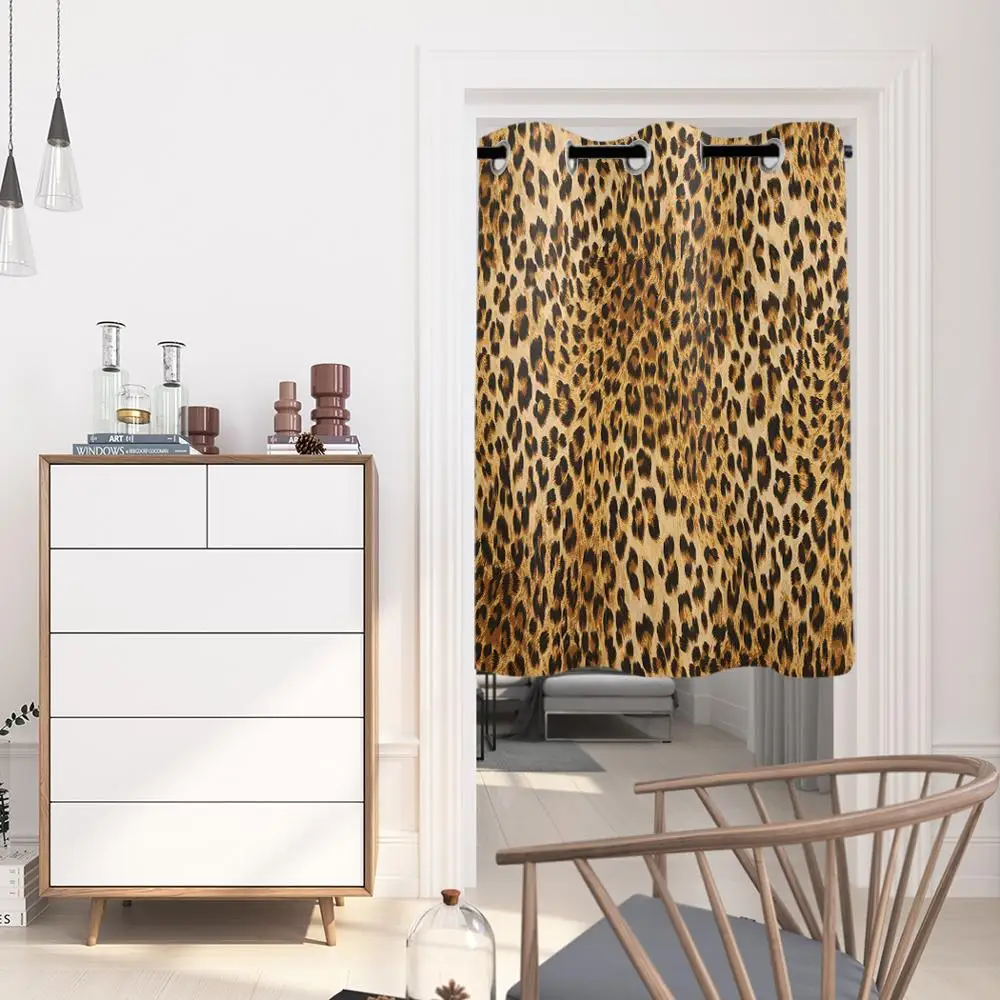 Wild Animald Leopard Window Curtains Living Room Outdoor Fabric Drapes Curtain Home Decor