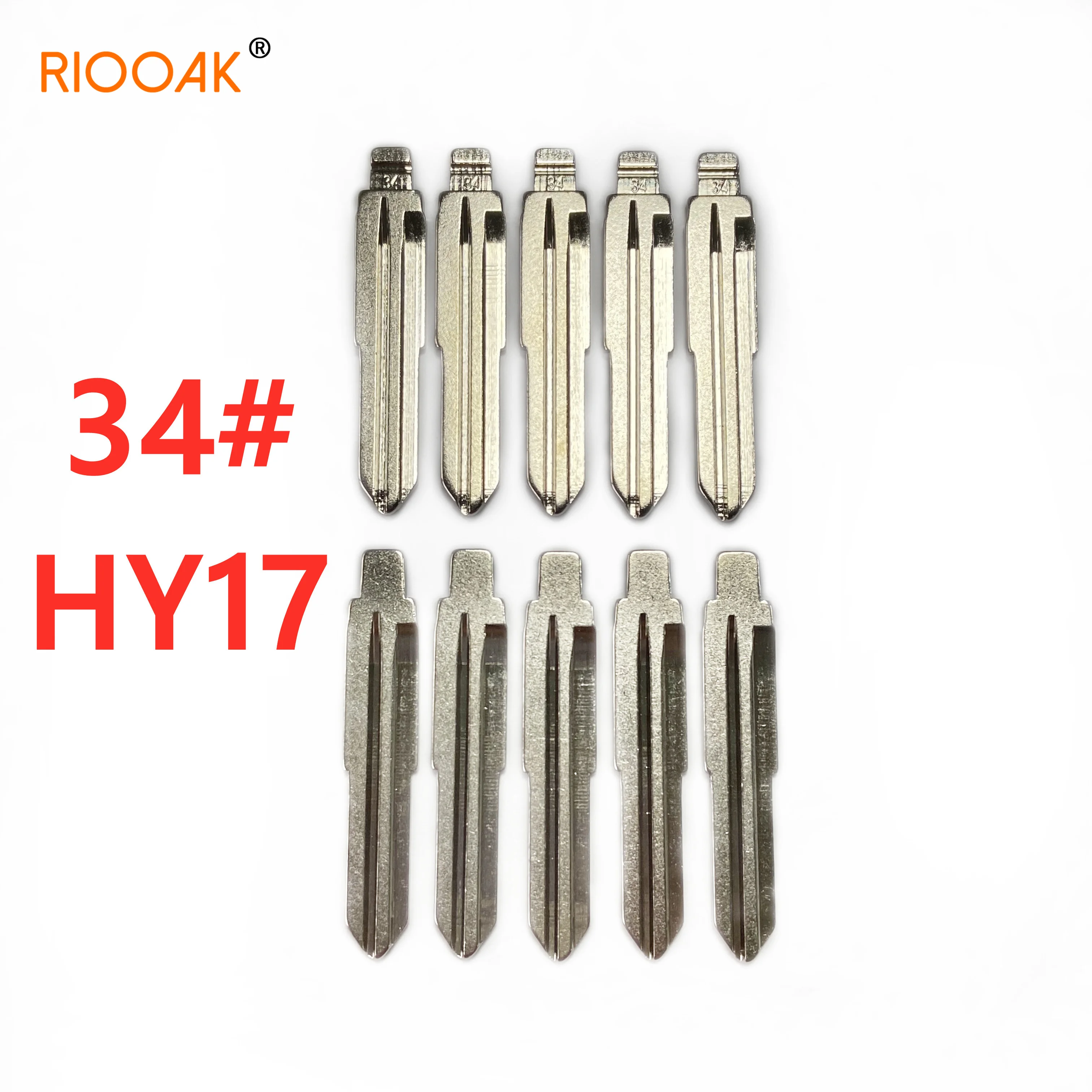 

RIOOAK 10 pcs/lot #34 lishi HY17 Metal Blank Uncut Flip KD/VVDI Remote Key Blade for Hyundai ACCENT MISTRA Kia RIO M4 Key Blade