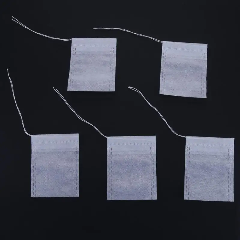 100Pcs/Lot Teabags 7X9/6X8/5.5 X 7Cm Empty Scented Tea Bags Food Grade Non-Woven Fabric Spice Filters Kitchen Accessories